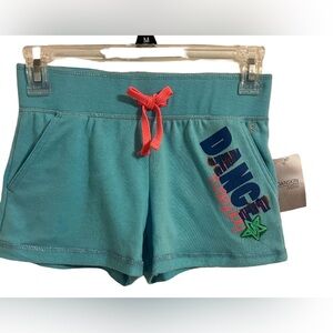 NWT Danskin Now "dance" theme shorts size 7/8